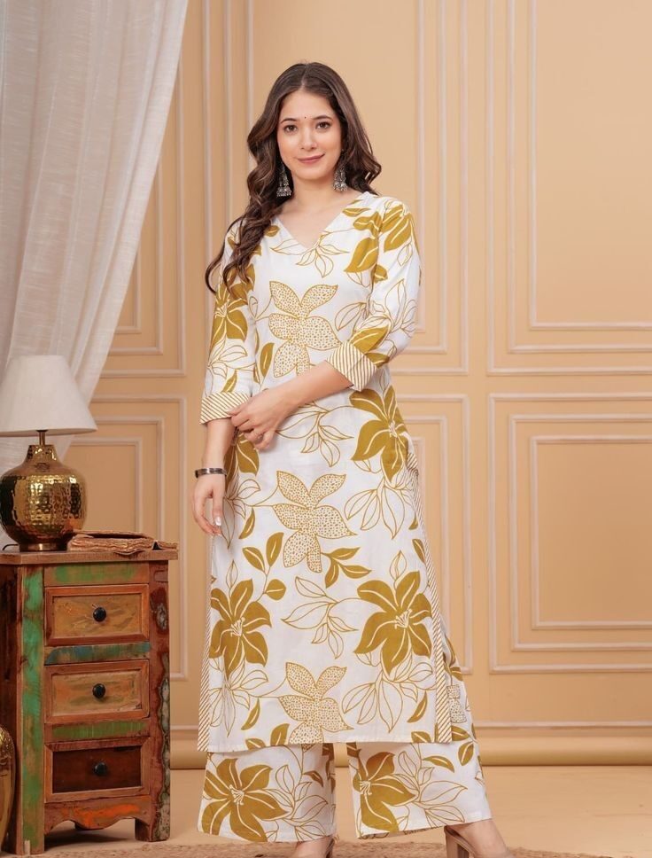 Golden Bloom Cotton Co-ord