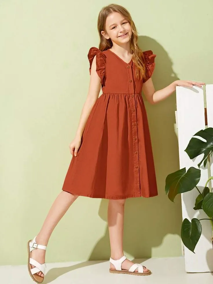 kid in comfy cotton frock