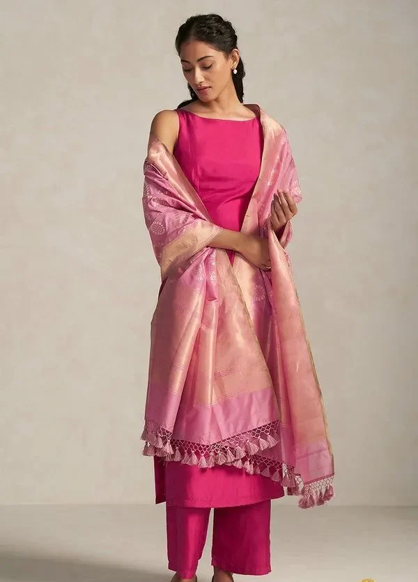 ladies clothing, pink kurta set