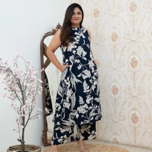 Navy blue & white co-ord set