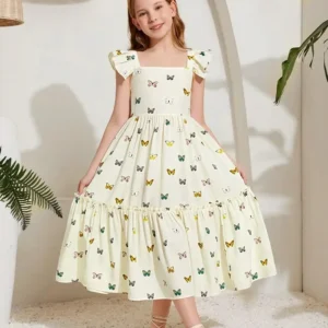 girl in cotton frock