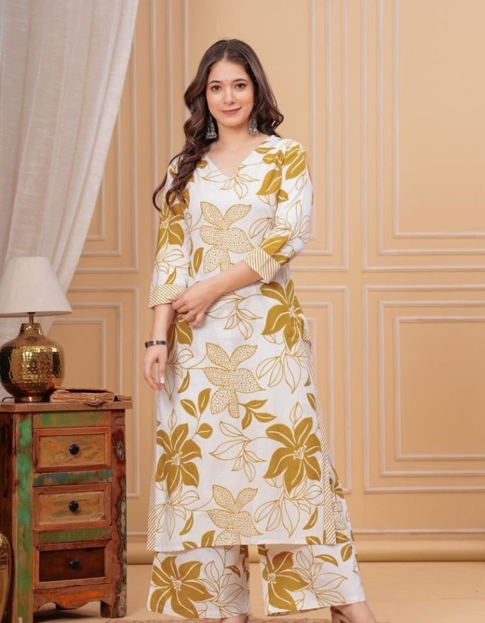 Golden Bloom Cotton Co-ord